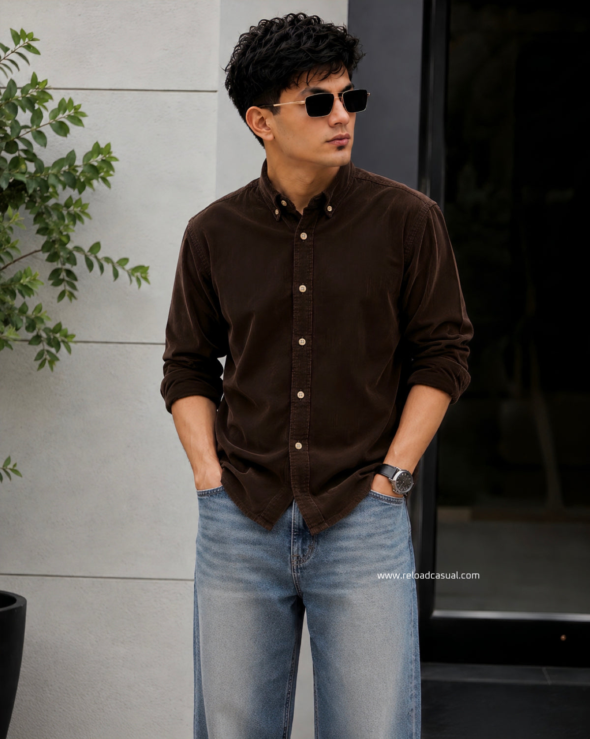 Italian Fit Corduroy Shirt