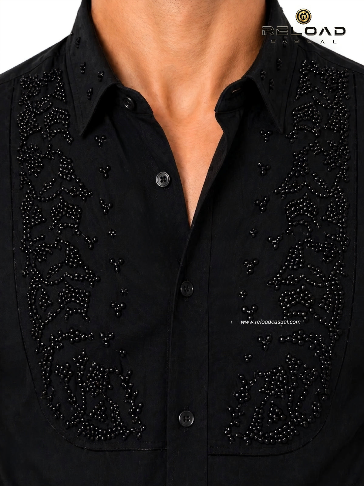 Leaf Velvet Flocking Diamond Shirt
