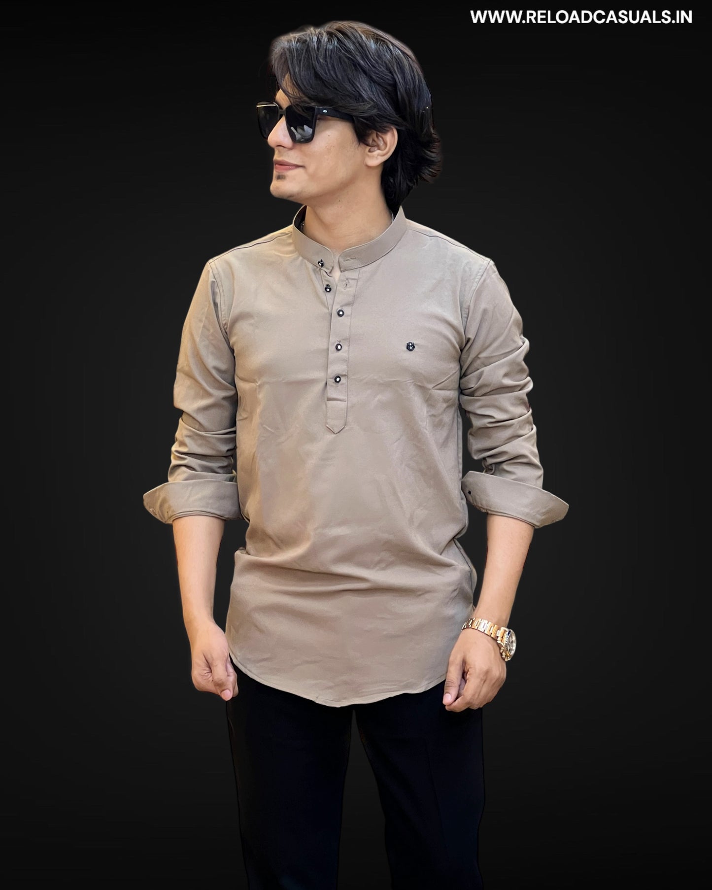 Short Kurta with Mandarin Collar