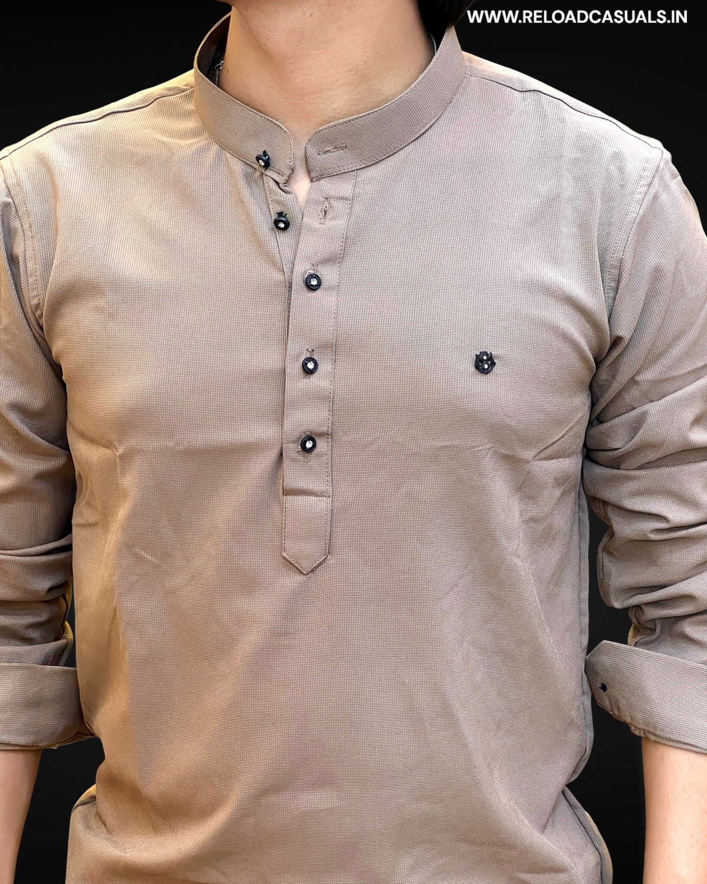 Short Kurta with Mandarin Collar