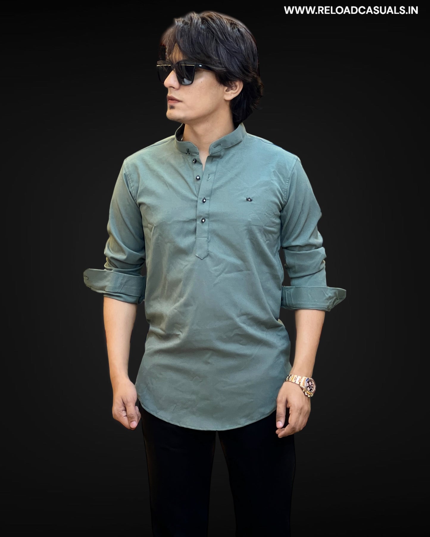 Short Kurta with Mandarin Collar