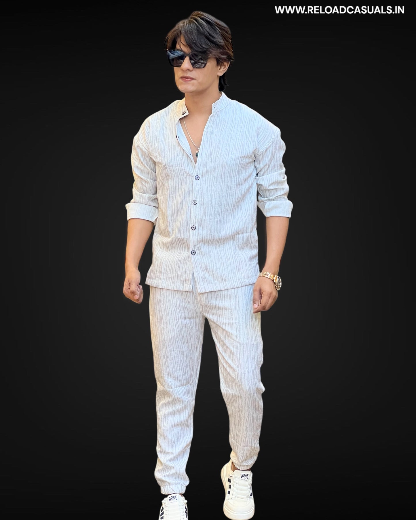 Men’s Striped Cotton Track Suit