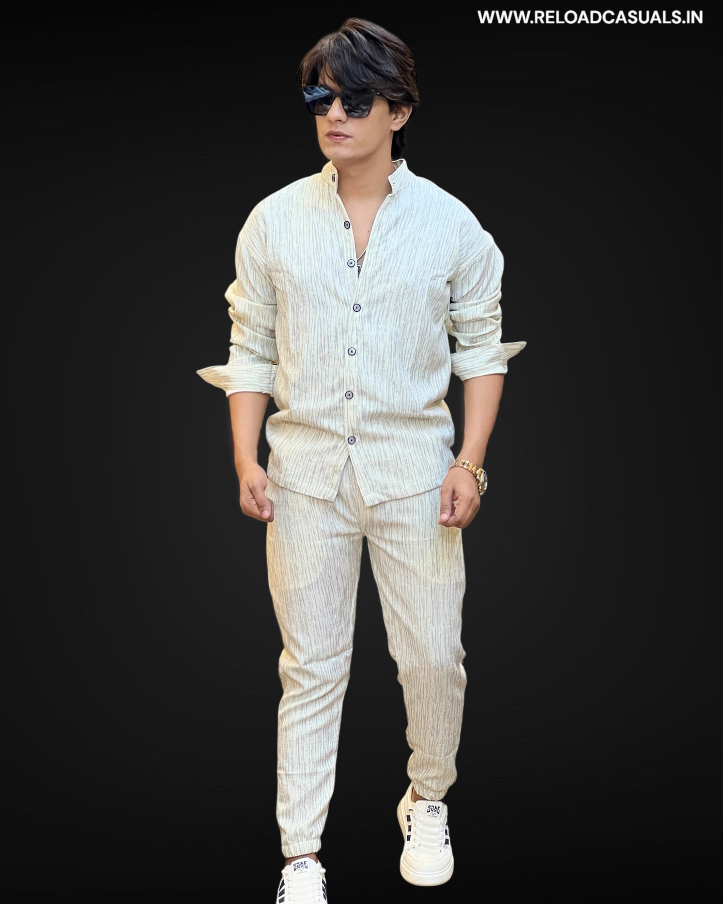 Men’s Striped Cotton Track Suit