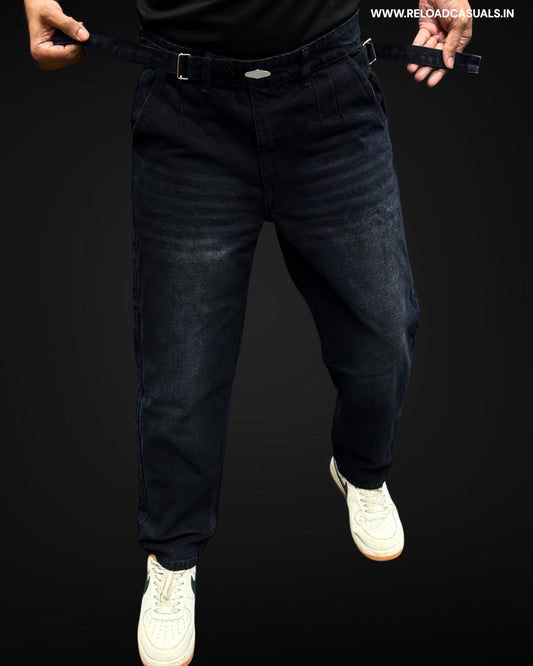 Men’s Relaxed Denim Jeans with Adjustable Belt