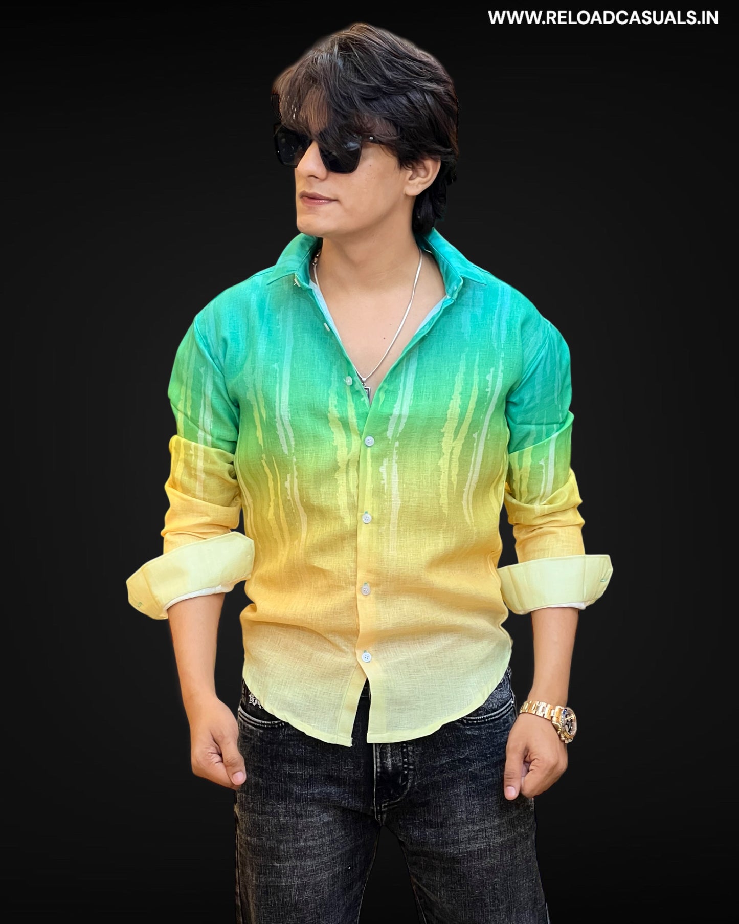 Vibrant Ombre Linen Shirts