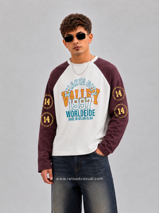 Atlanta City 1997 Waffle Knit  Boxy Fit T-Shirt