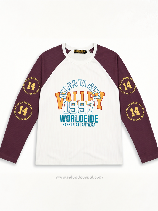 Atlanta City 1997 Waffle Knit  Boxy Fit T-Shirt