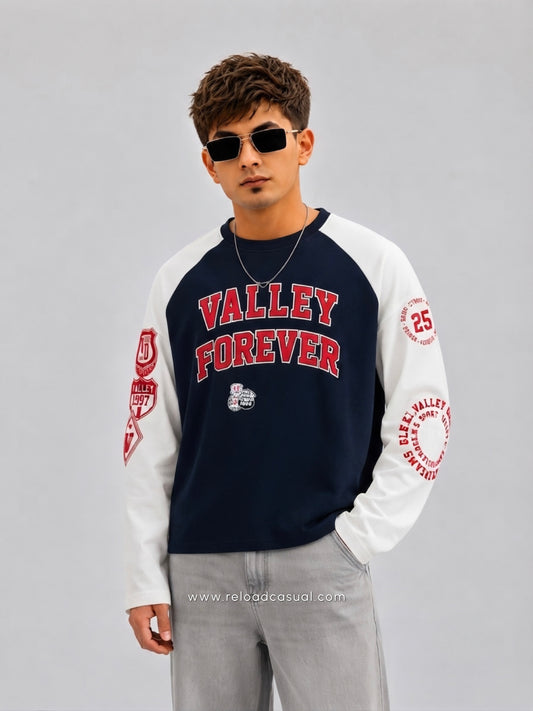 Valley Forever Waffle Knit Boxy Fit T-Shirt