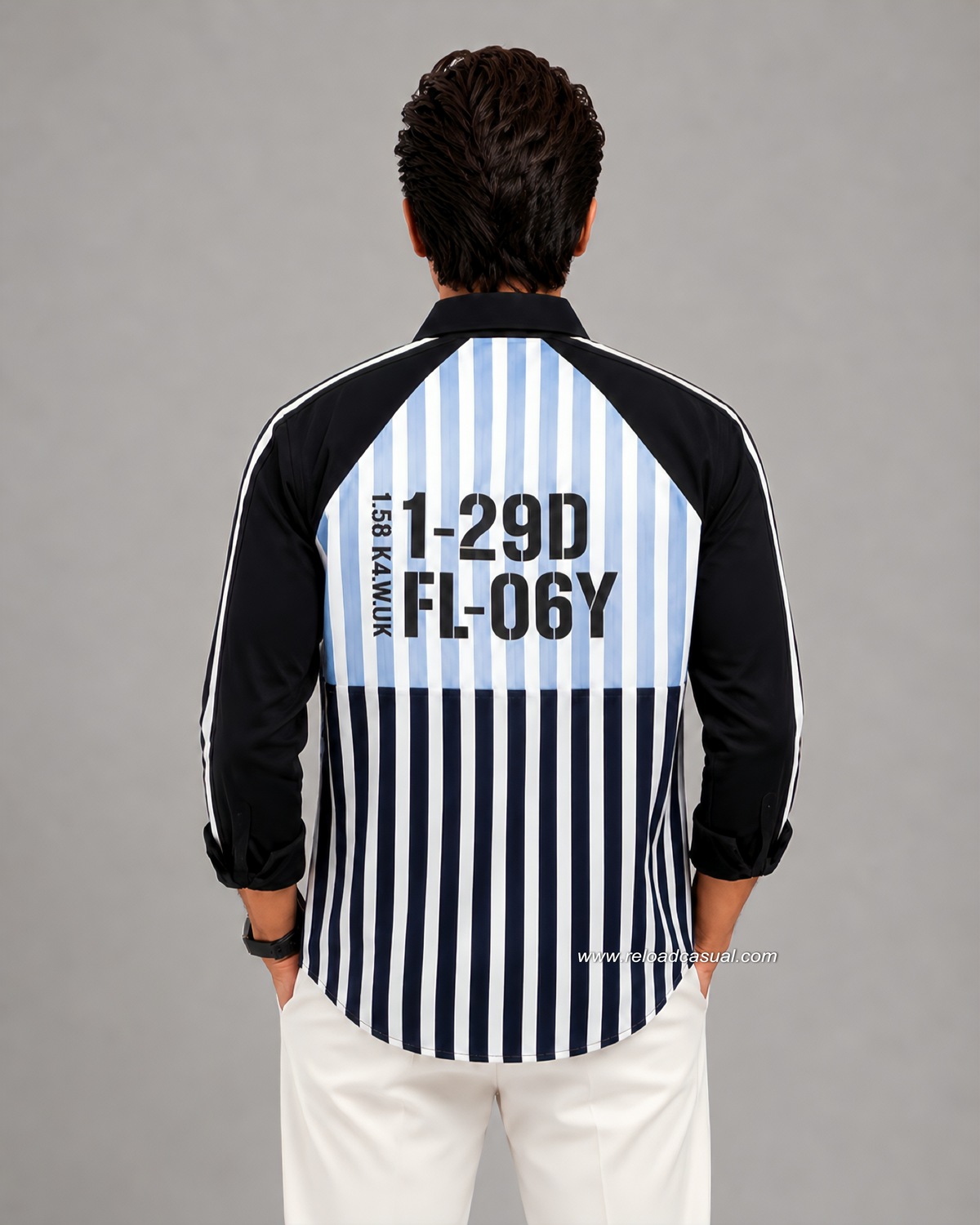 Men's Denim Striped Casual Shirt