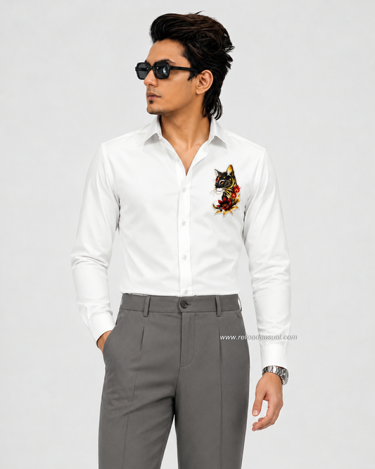 Cat Sequence Casual Shirt