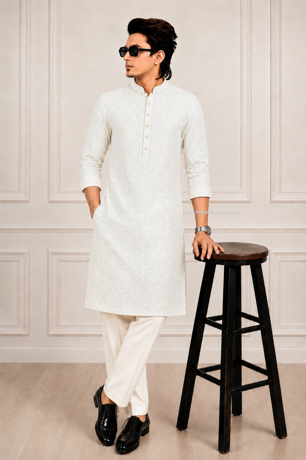 Midnight Sparkle Kurta Set