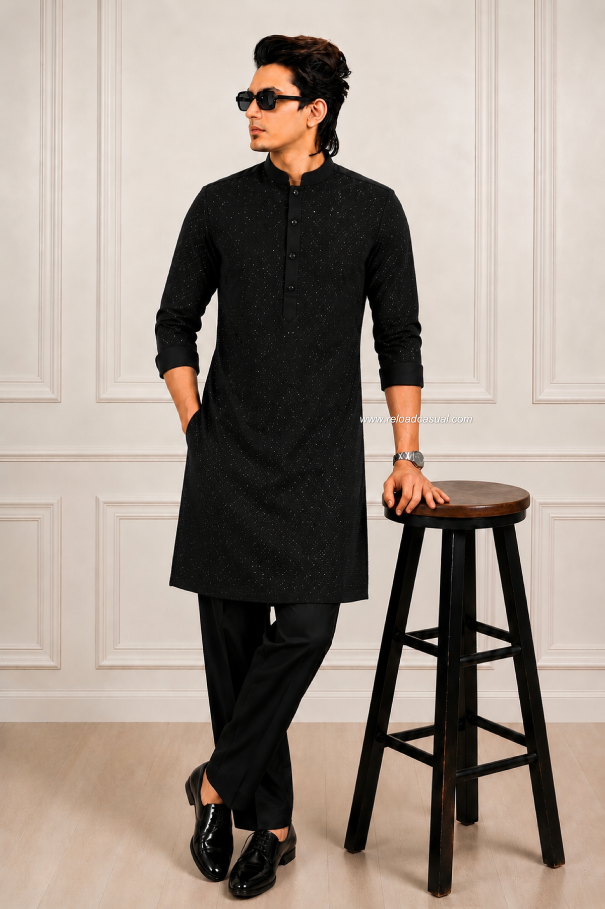 Midnight Sparkle Kurta Set