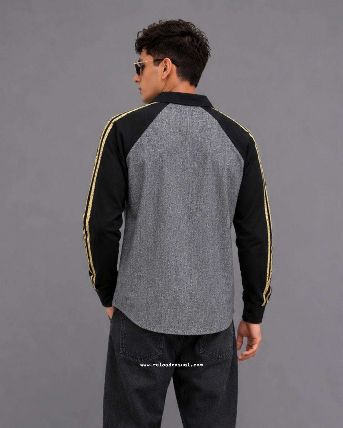 Mens Stylish Khadi Denim Patch Shirt