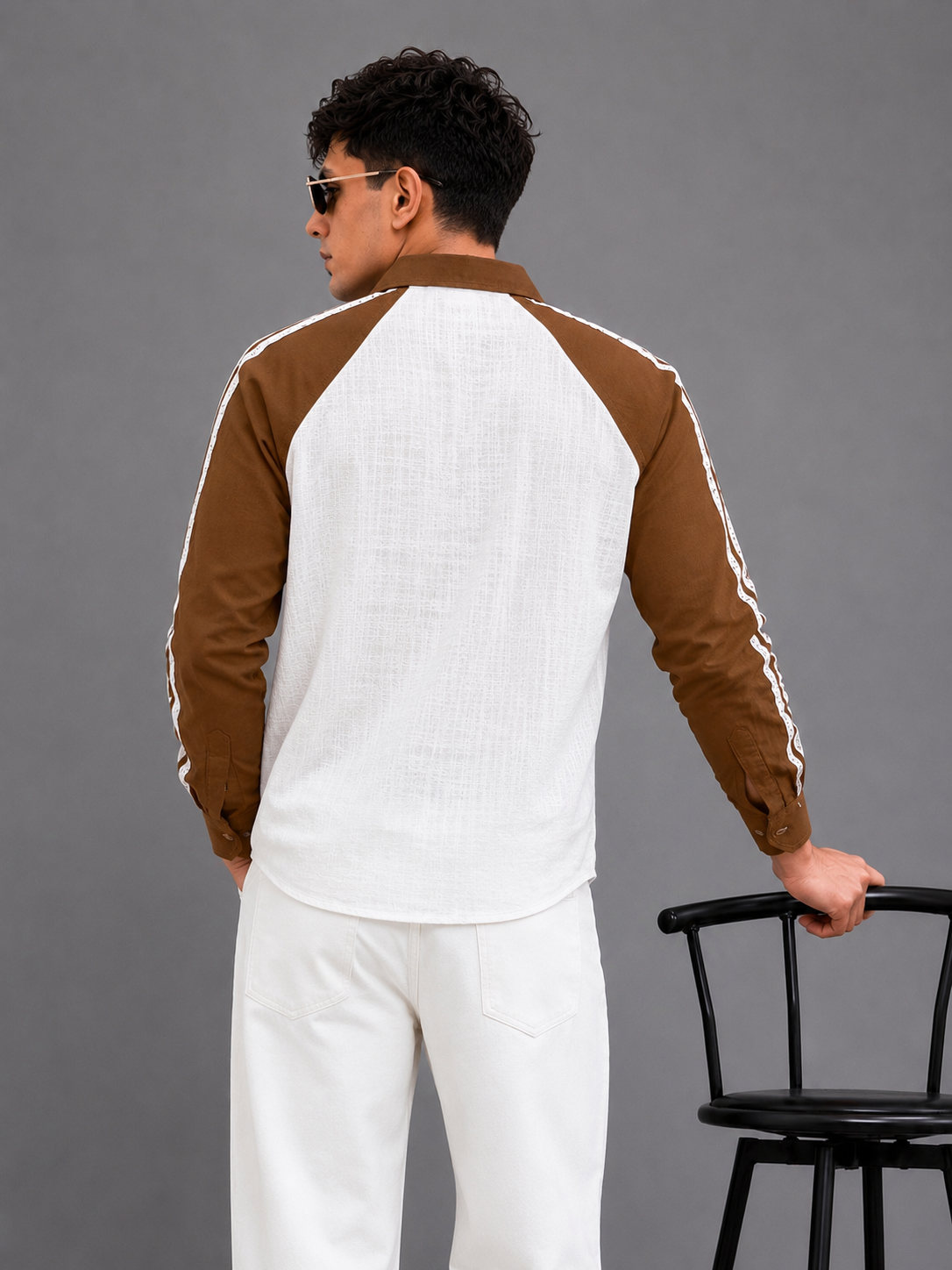 Mens Stylish Khadi Denim Patch Shirt