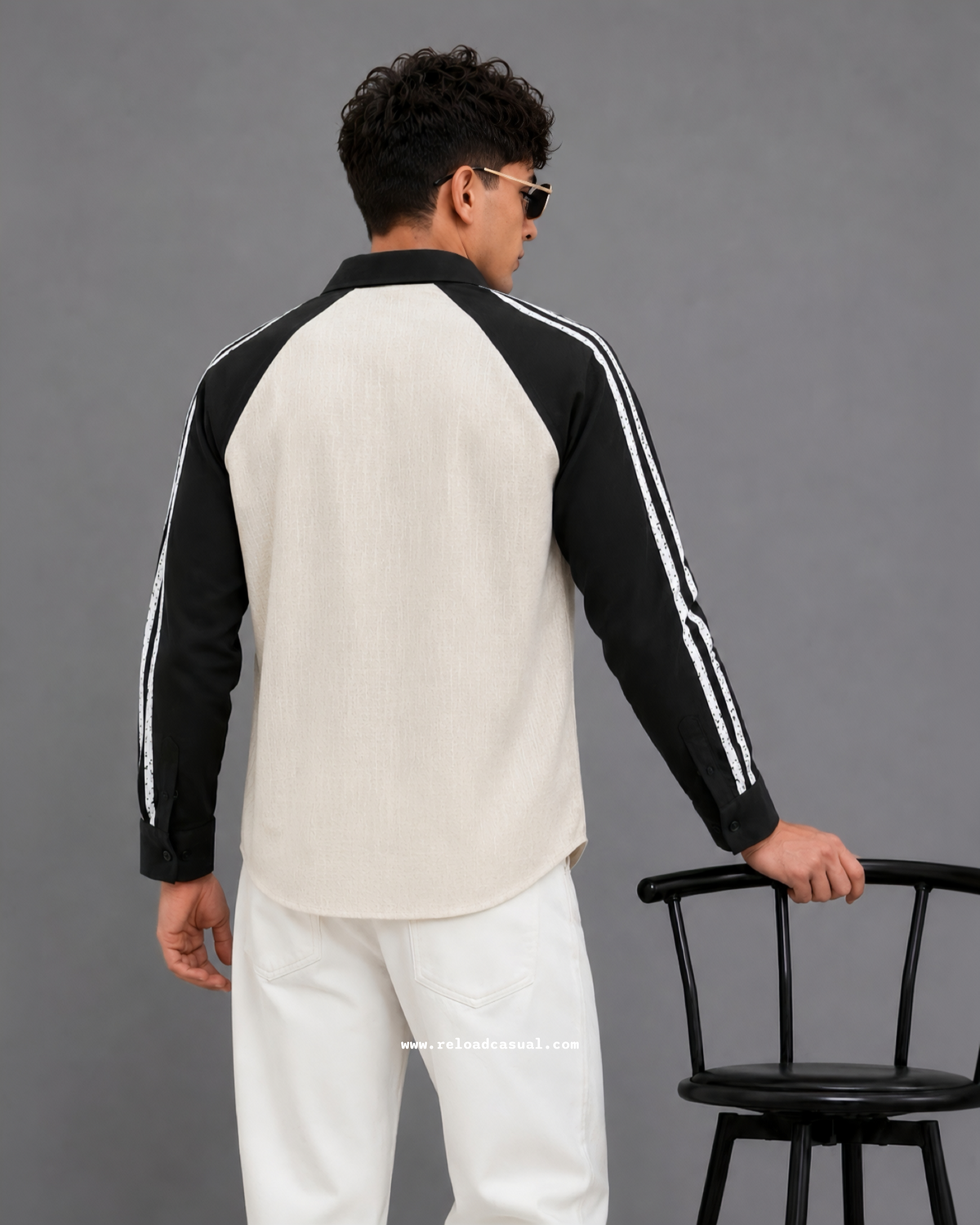 Mens Stylish Khadi Denim Patch Shirt