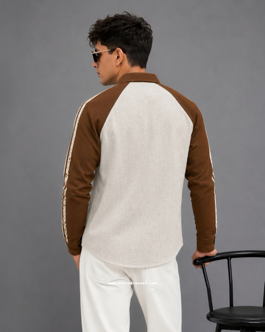 Mens Stylish Khadi Denim Patch Shirt