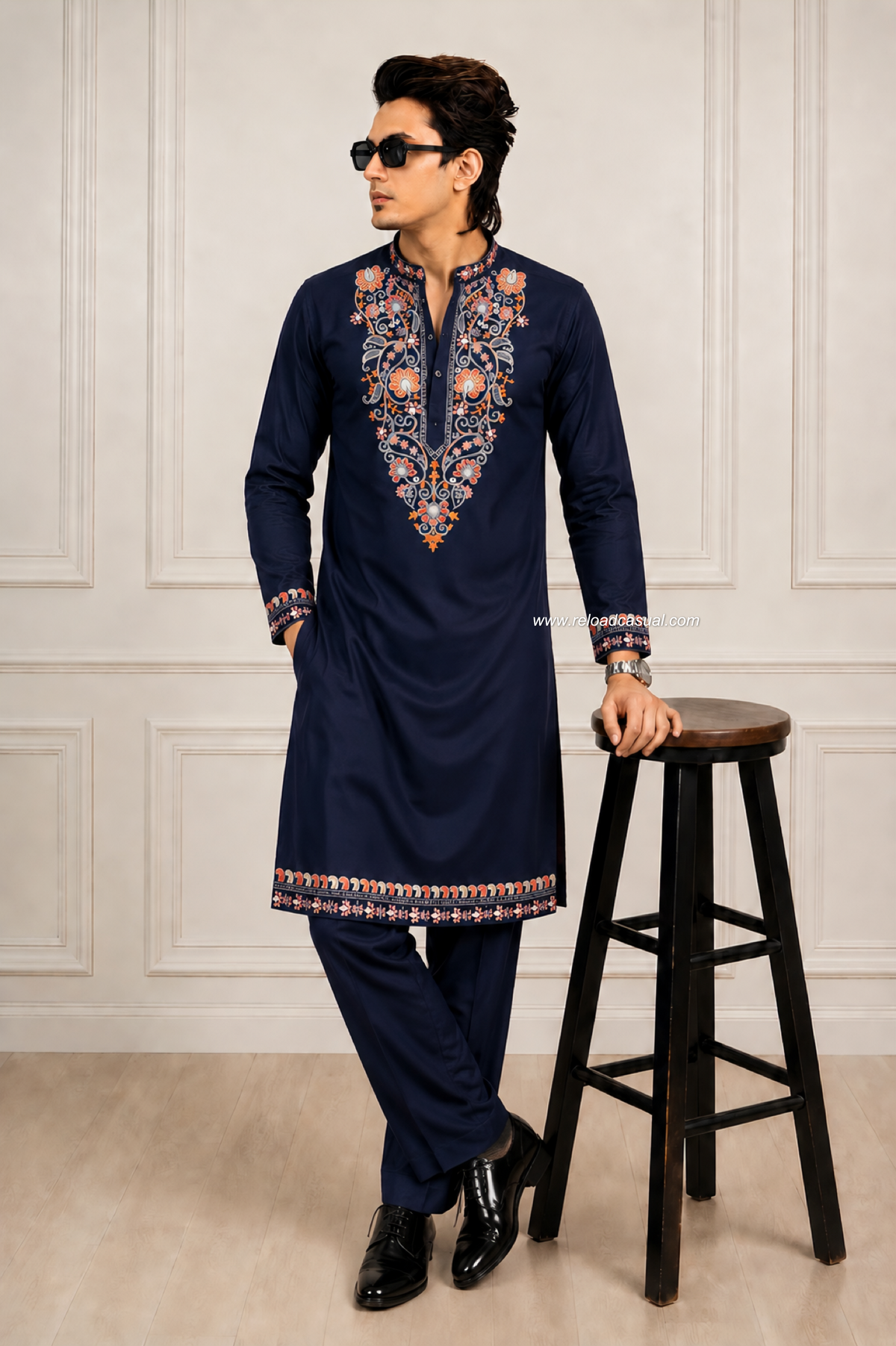 Imperial Threadwork Kurta Pyjama Set