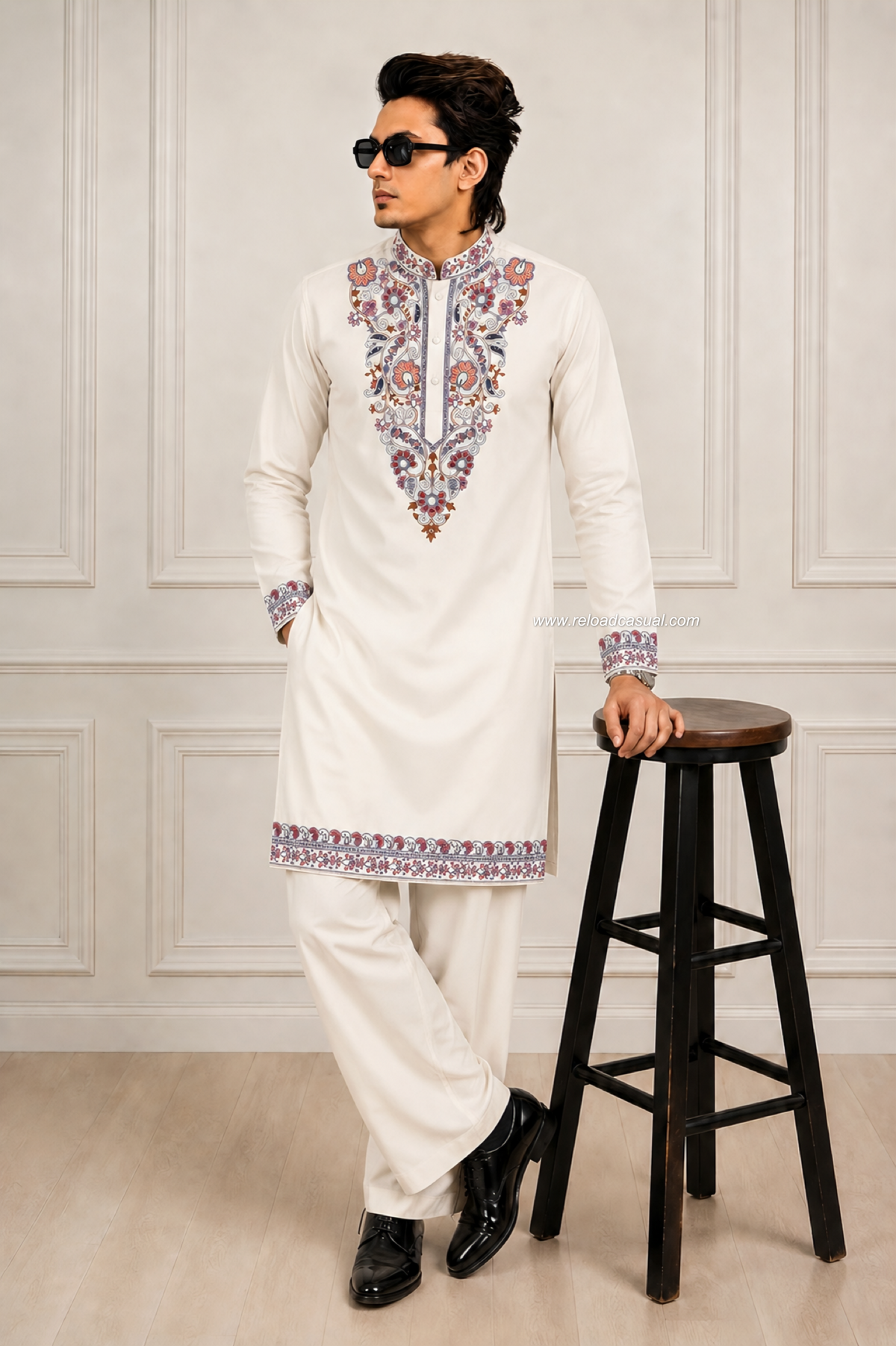 Imperial Threadwork Kurta Pyjama Set