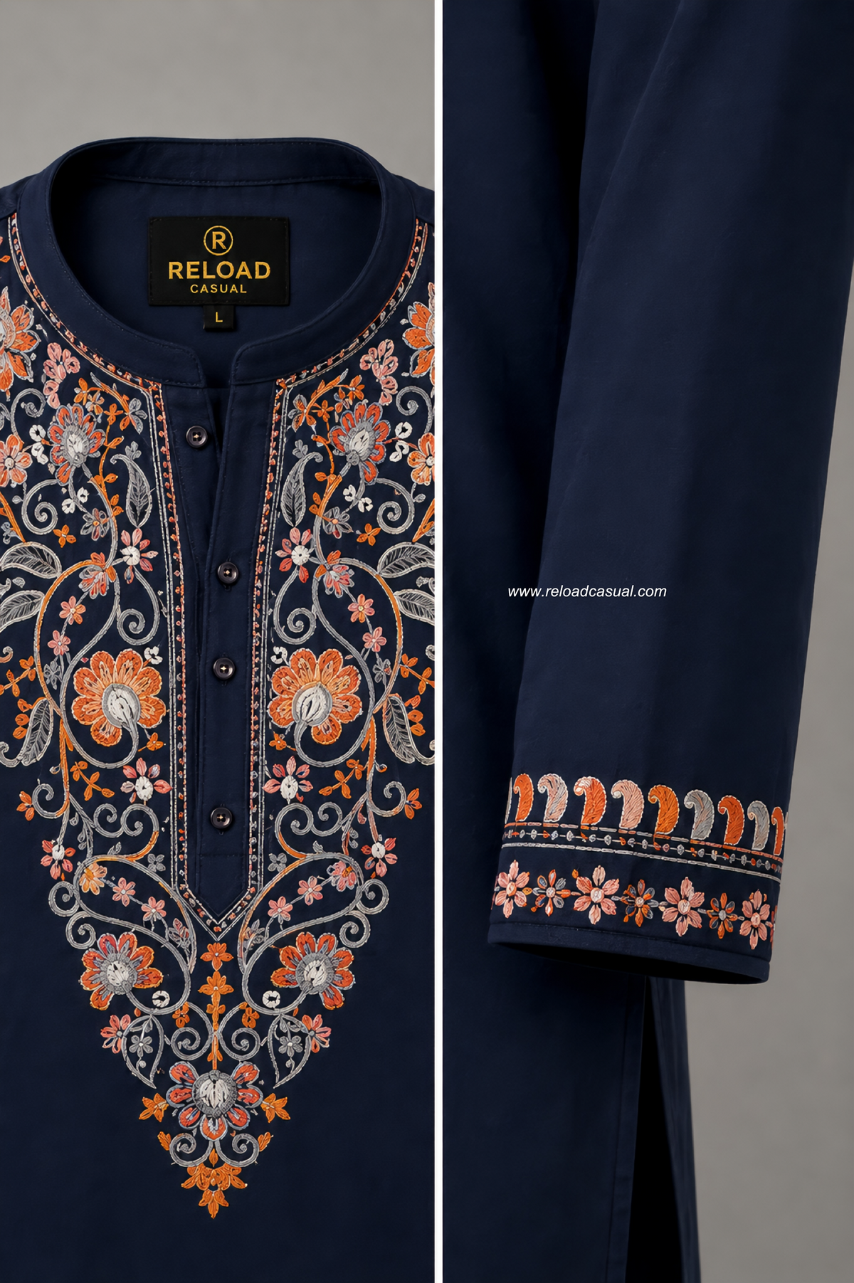 Imperial Threadwork Kurta Pyjama Set