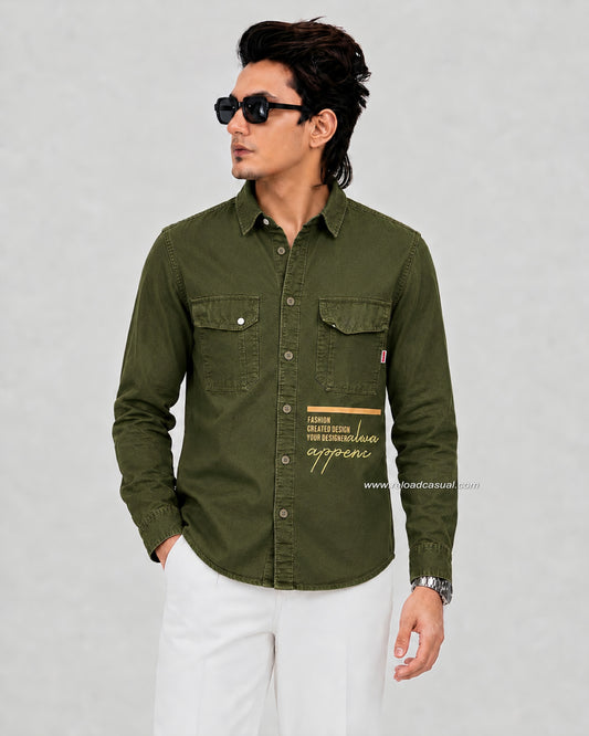 Designer Graphic Flap Pocket Shirt Back Design