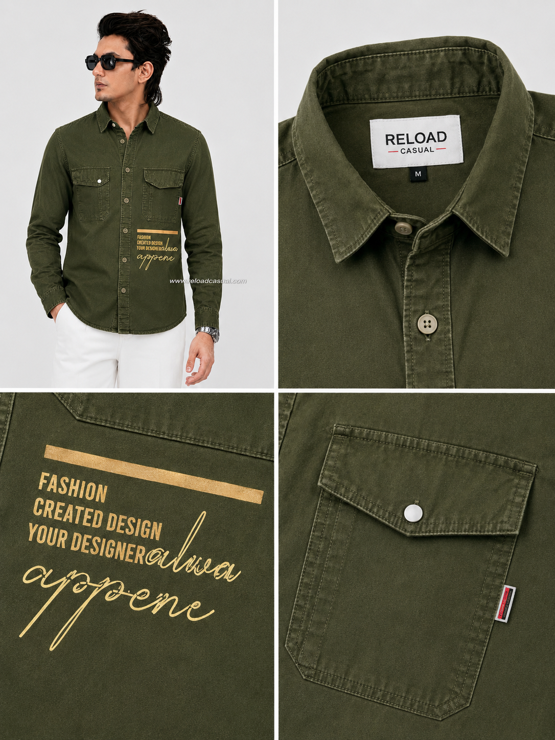Designer Graphic Flap Pocket Shirt Back Design