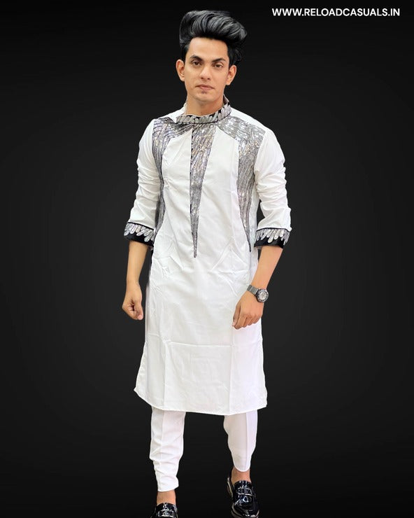 Shiny Crafted Designer Kurta & Plain Pant - Combo