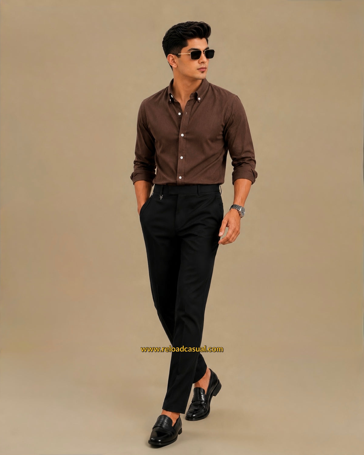 Men's Oxford Breathable Shirt + Hidden Zip Pocket Pant Combo
