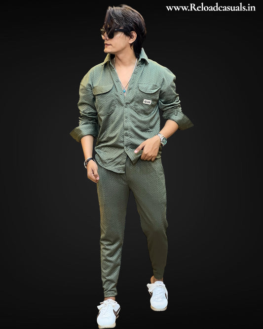 Men's Textured Chevron Tracksuit