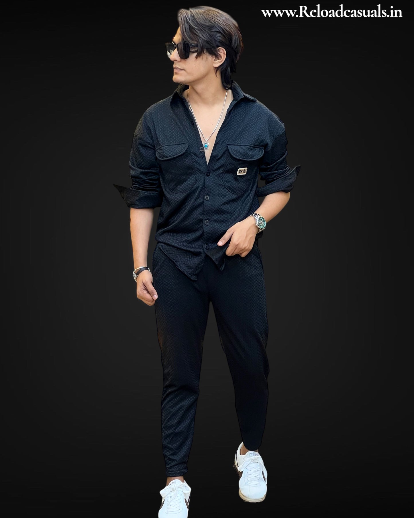 Men's Textured Chevron Tracksuit