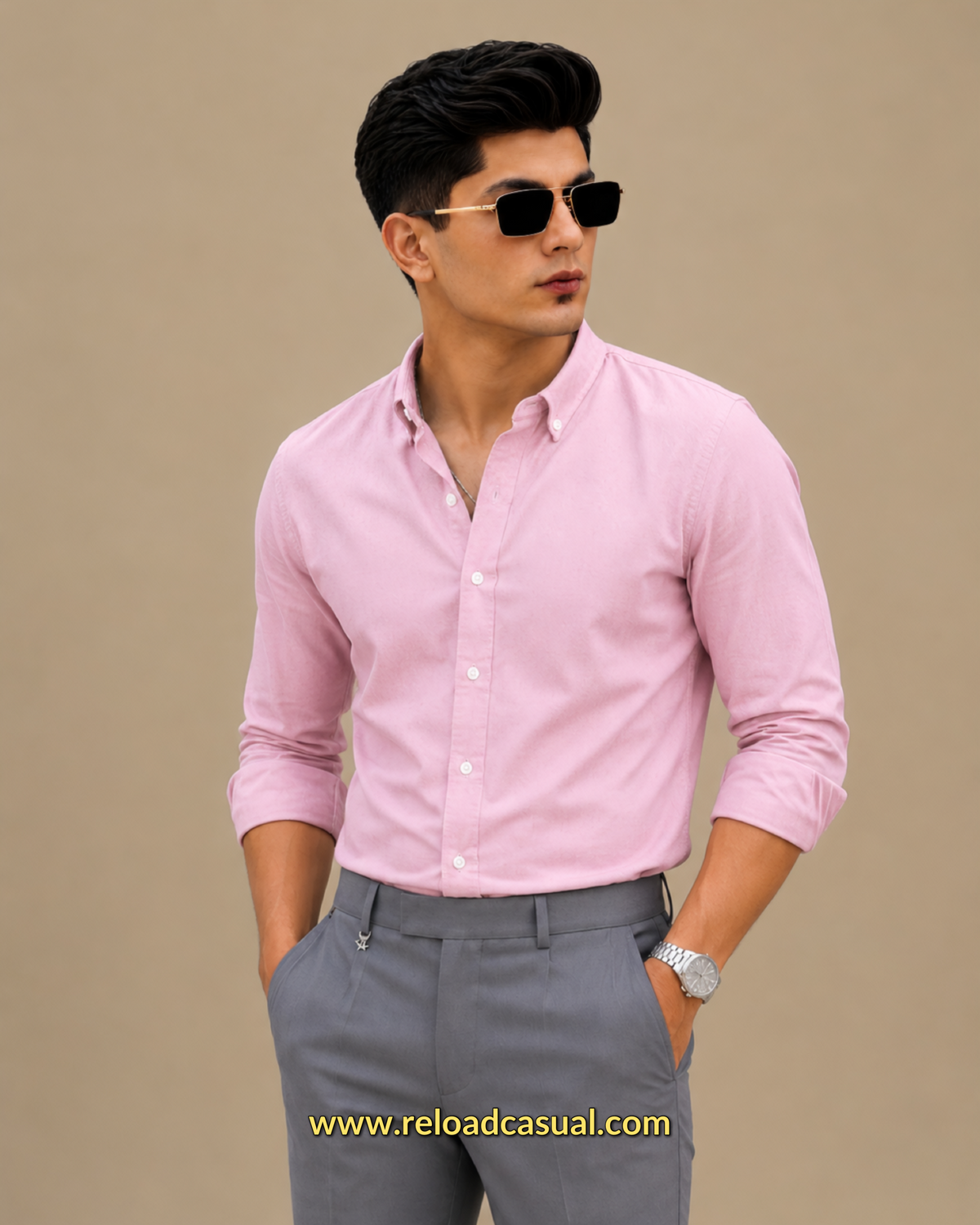 Men's Oxford Breathable Shirt + Hidden Zip Pocket Pant Combo
