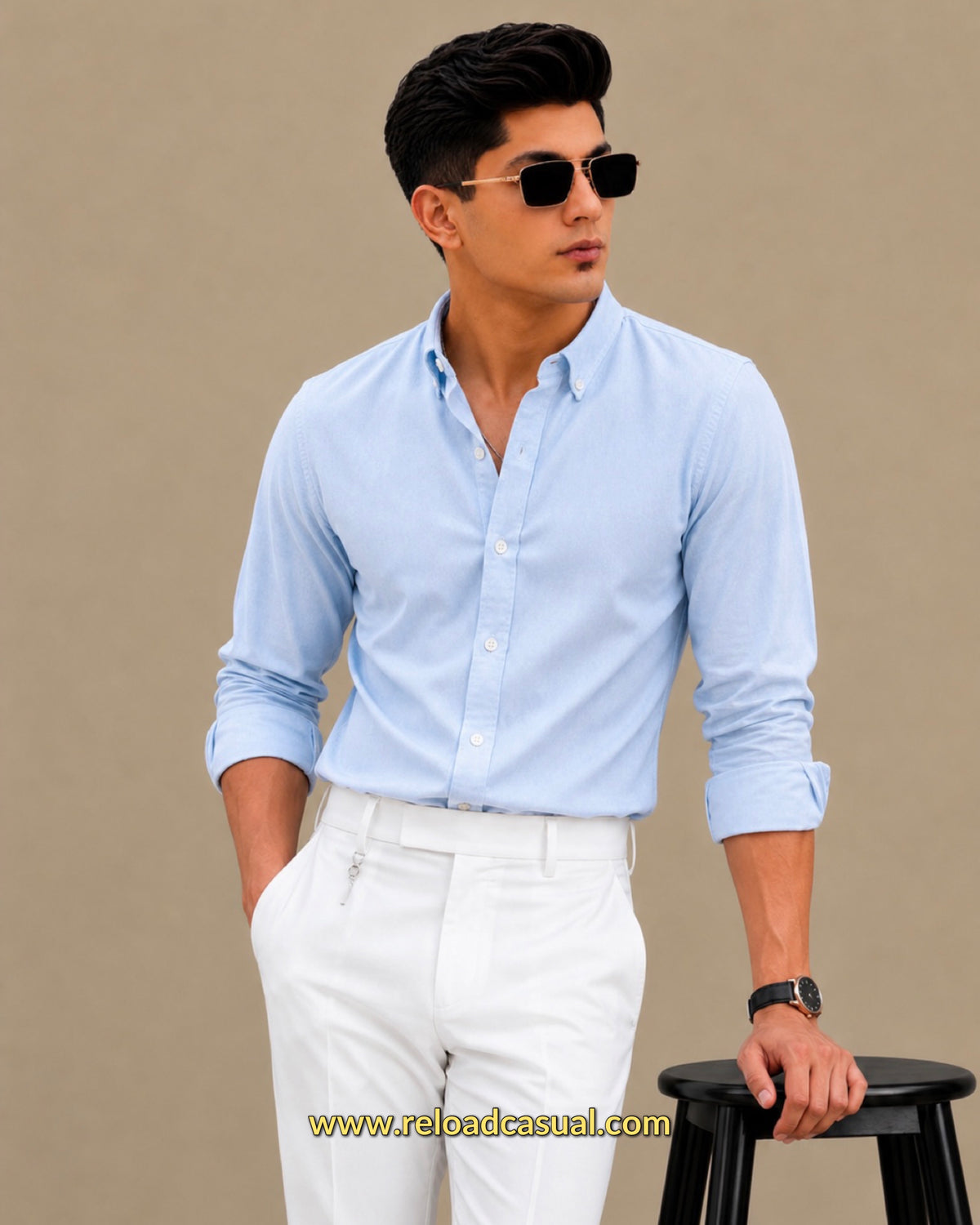 Men's Button-Down Oxford  Breathable Cotton Shirt