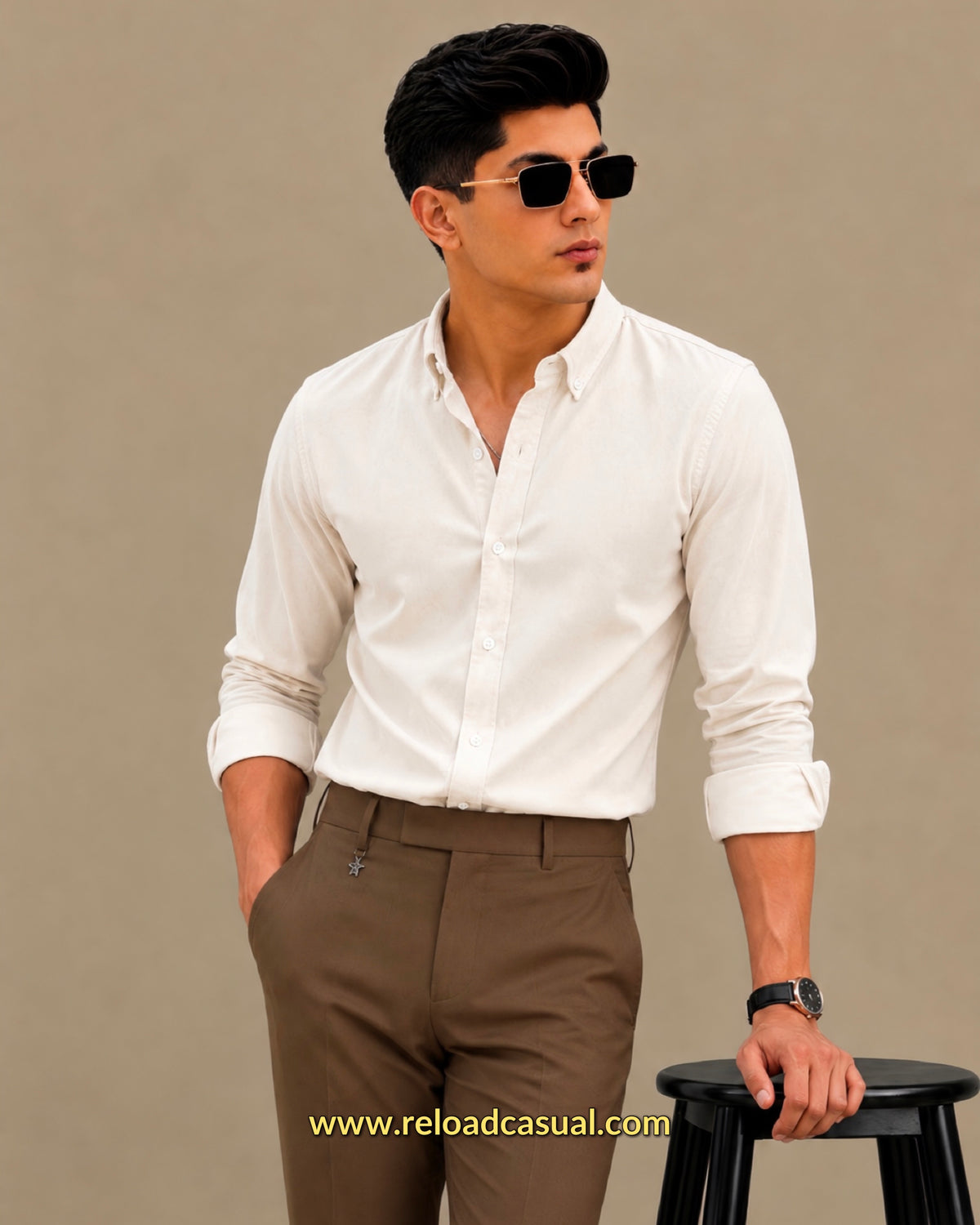 Men's Button-Down Oxford  Breathable Cotton Shirt