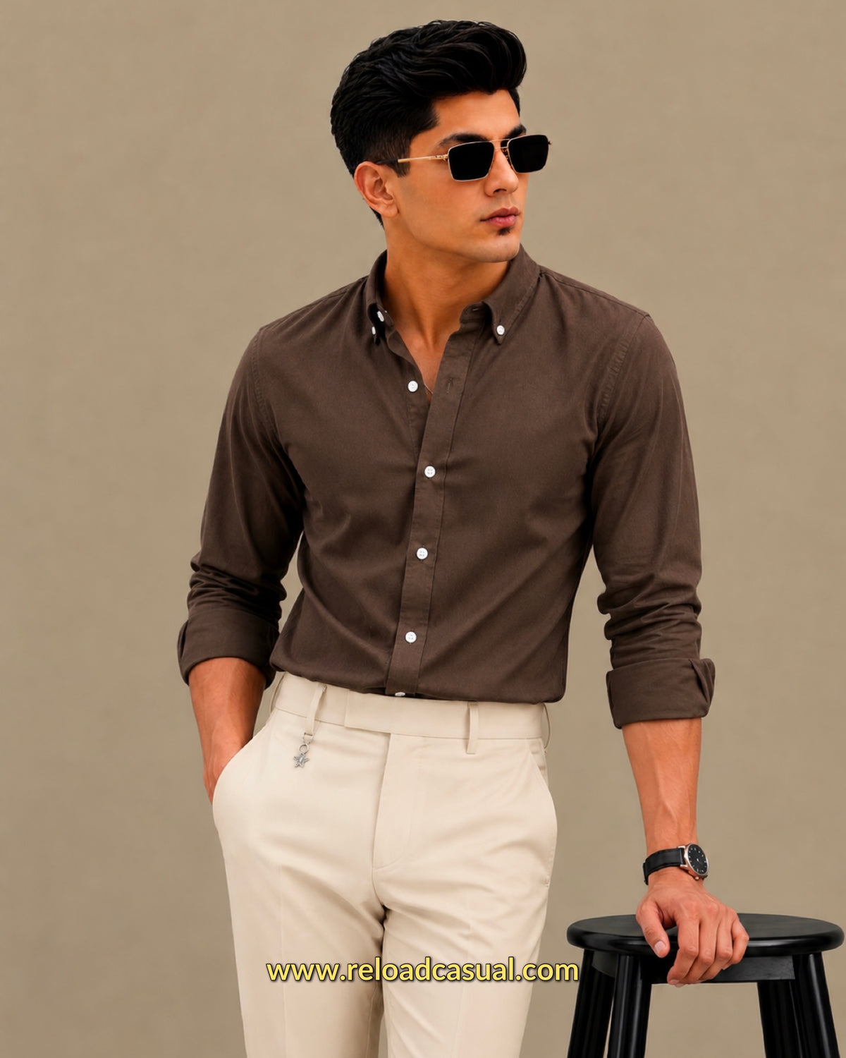 Men's Button-Down Oxford  Breathable Cotton Shirt