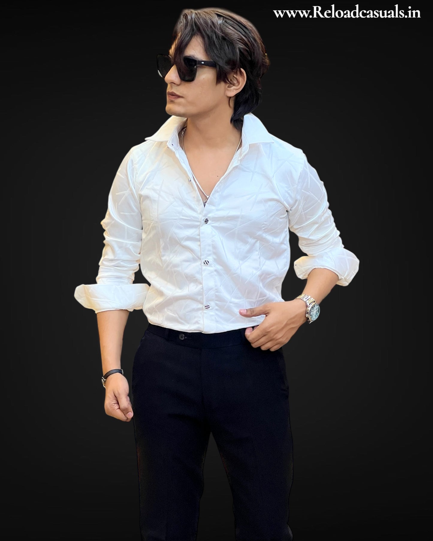 Shadow Luxe Geometric Shirt