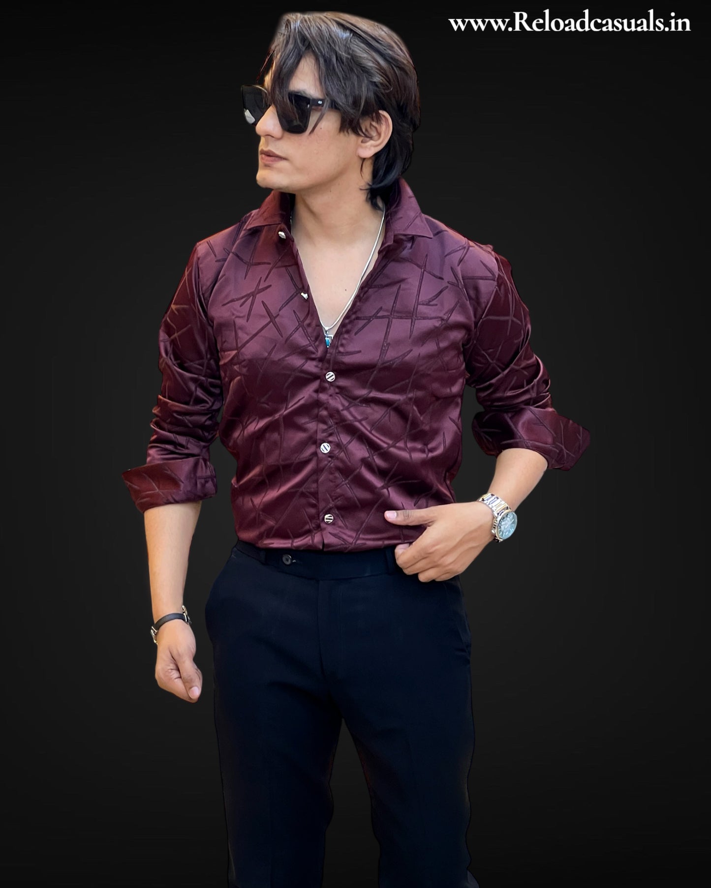 Shadow Luxe Geometric Shirt