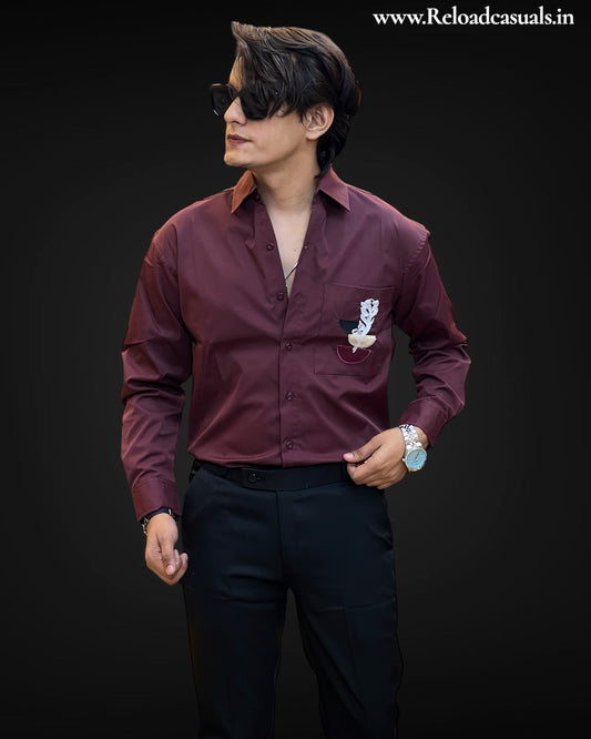Elegant Embroidered Pocket Shirt