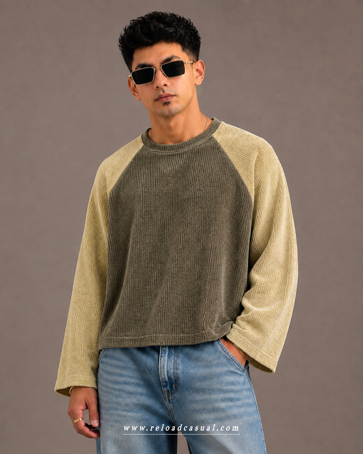 Boxy Fit Velvet Waffle T-shirt