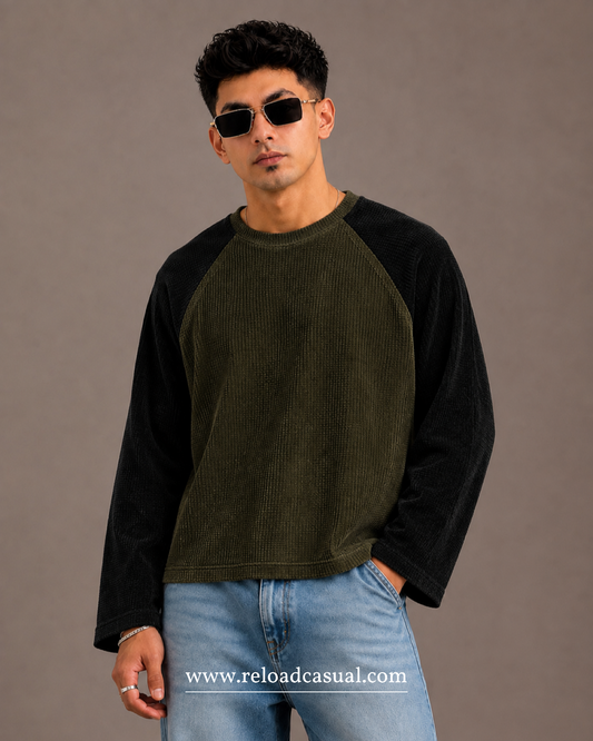 Boxy Fit Velvet Waffle T-shirt