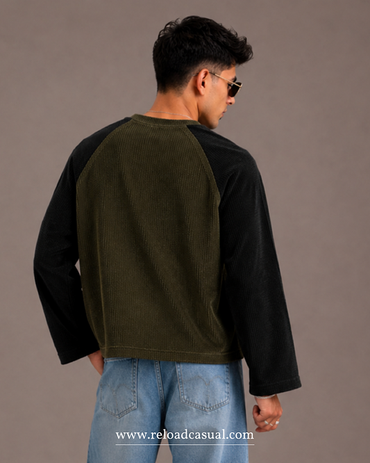 Boxy Fit Velvet Waffle T-shirt