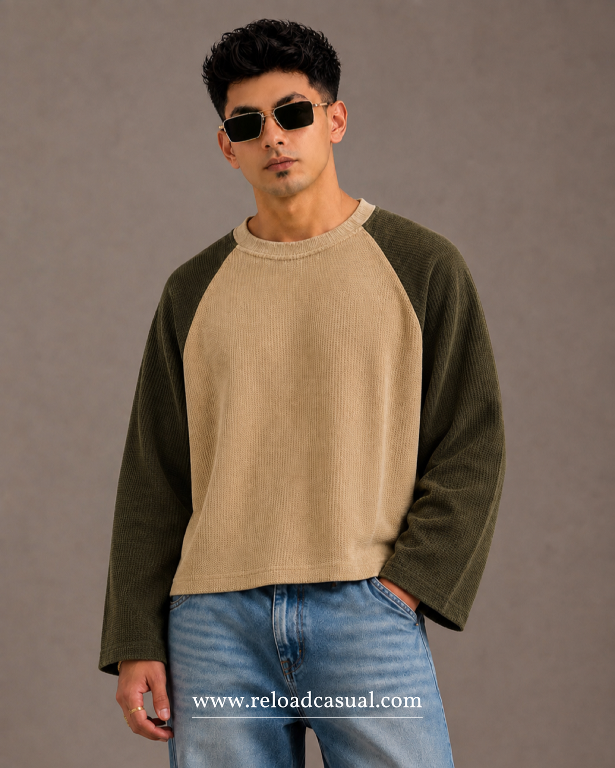 Boxy Fit Velvet Waffle T-shirt