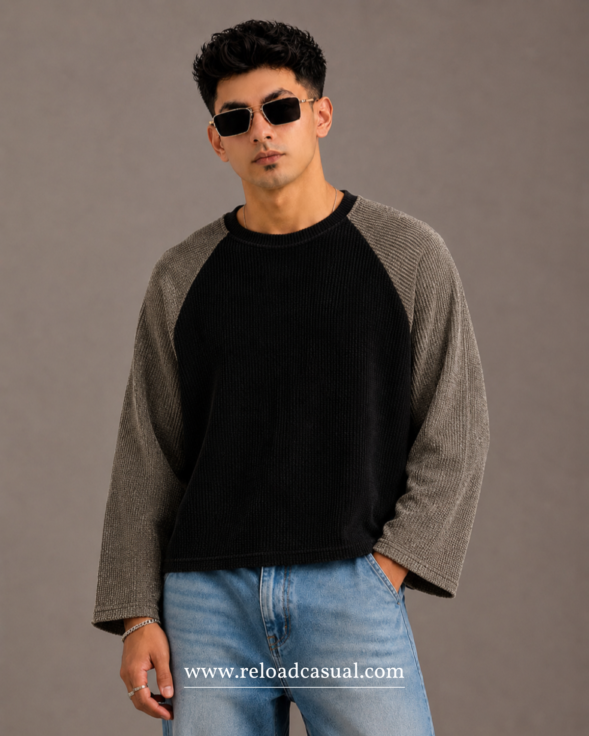 Boxy Fit Velvet Waffle T-shirt