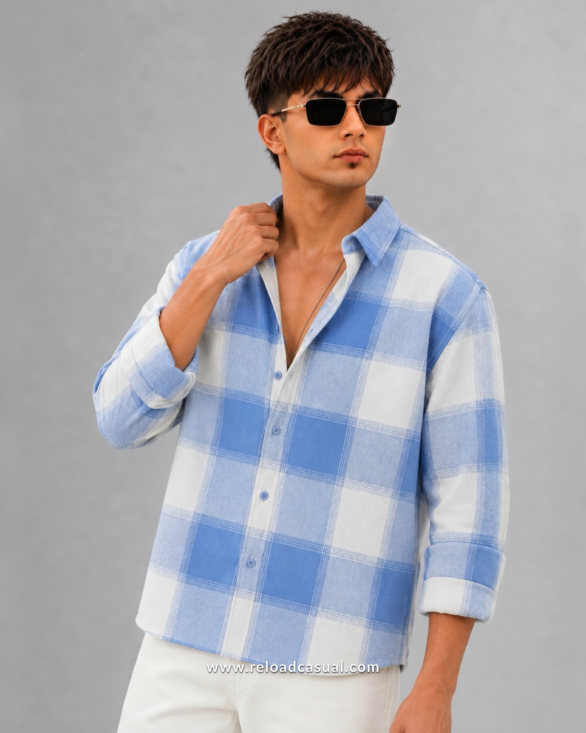 Urban Premium Brushed Check Boxy Fit Shirt