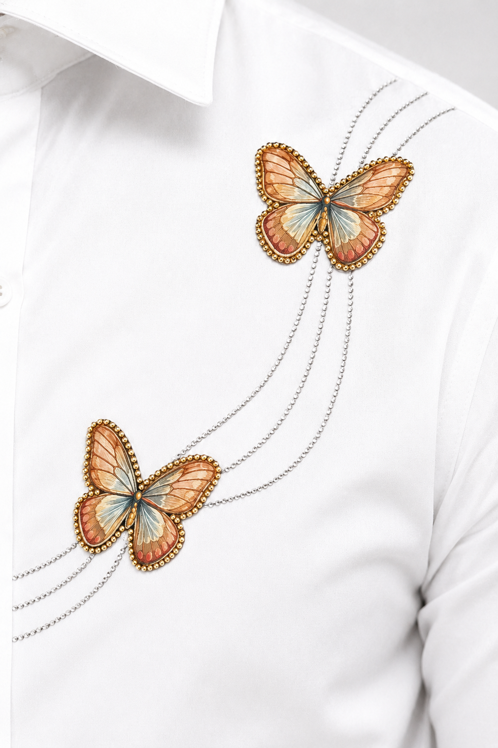 The Butterfly Elegance Line Print Shirt