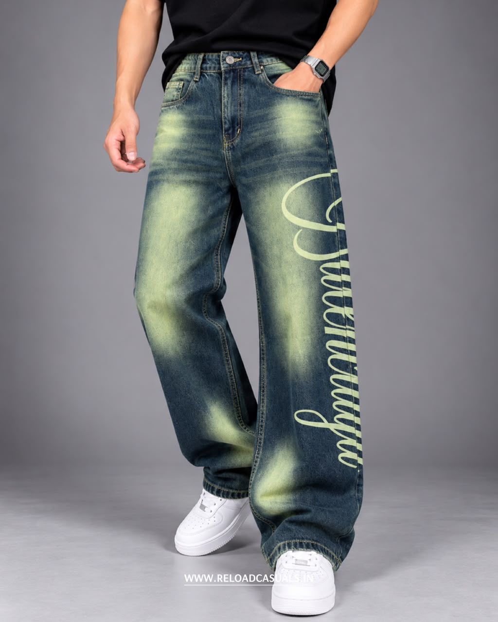 Men’s Modern Style Baggy Fit Denim Jeans