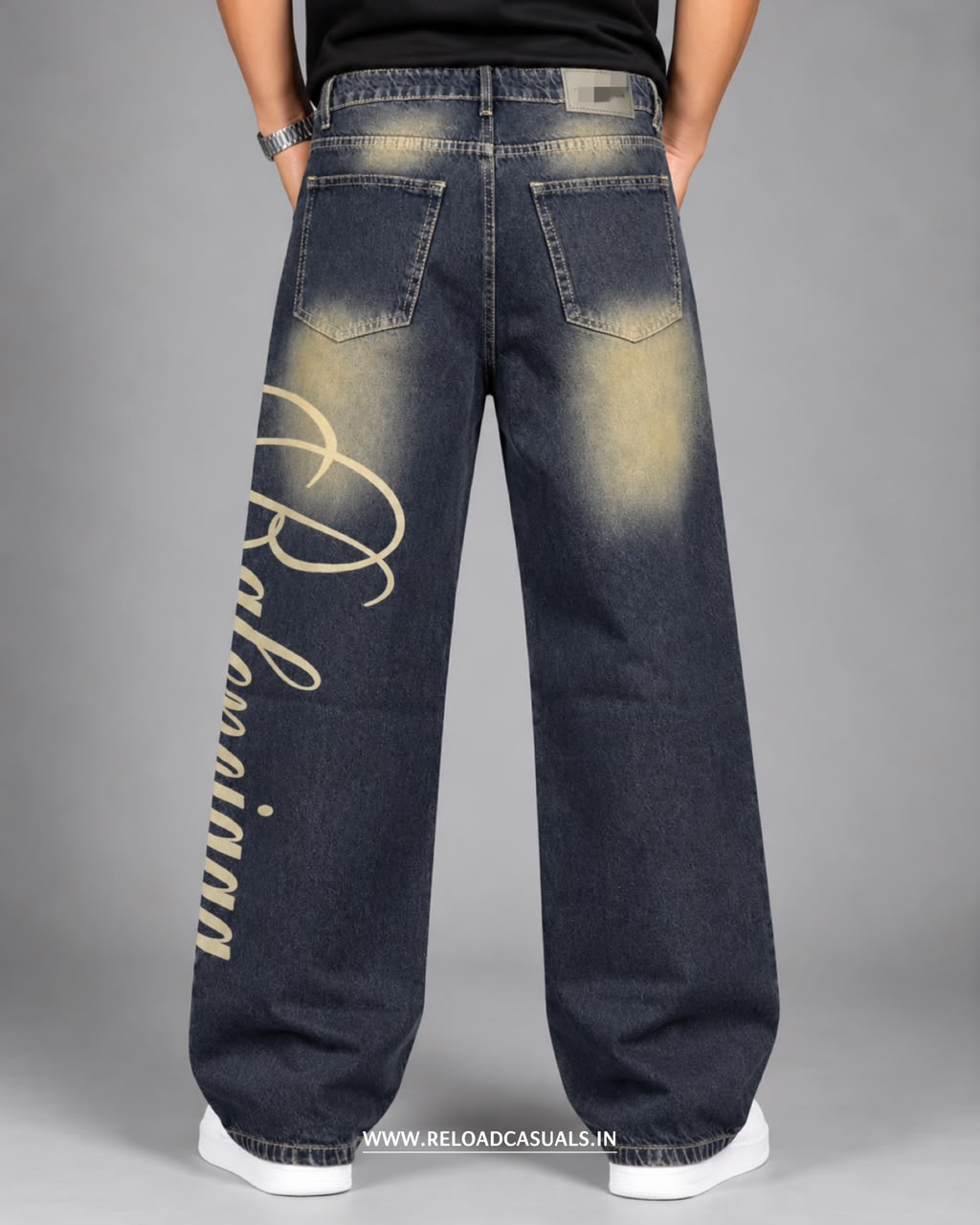 Men’s Modern Style Baggy Fit Denim Jeans