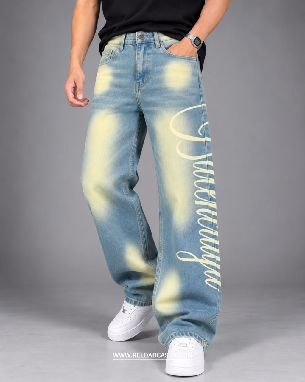 Men’s Modern Style Baggy Fit Denim Jeans