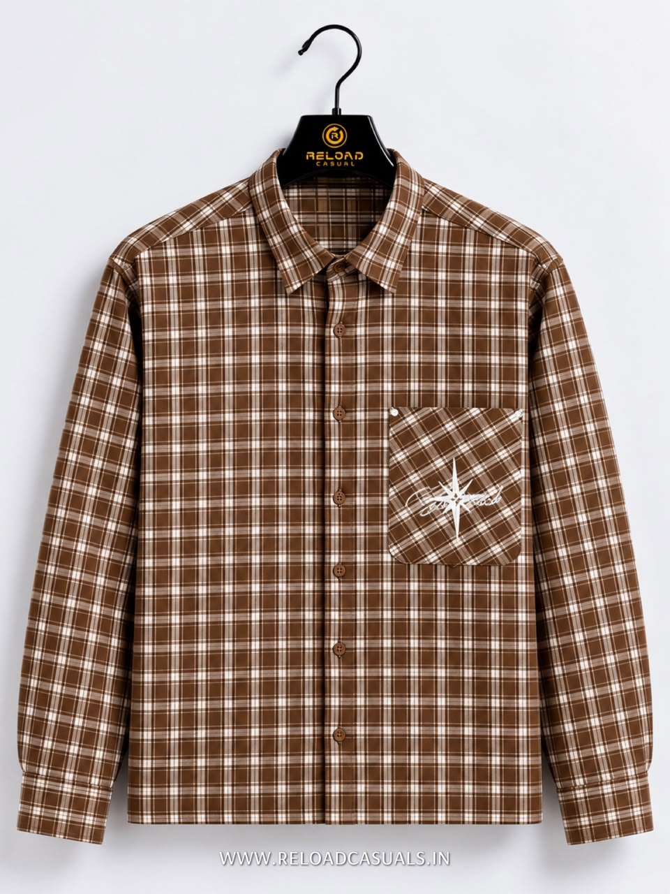Men’s Casual Check Boxy Fit Pocket Shirt