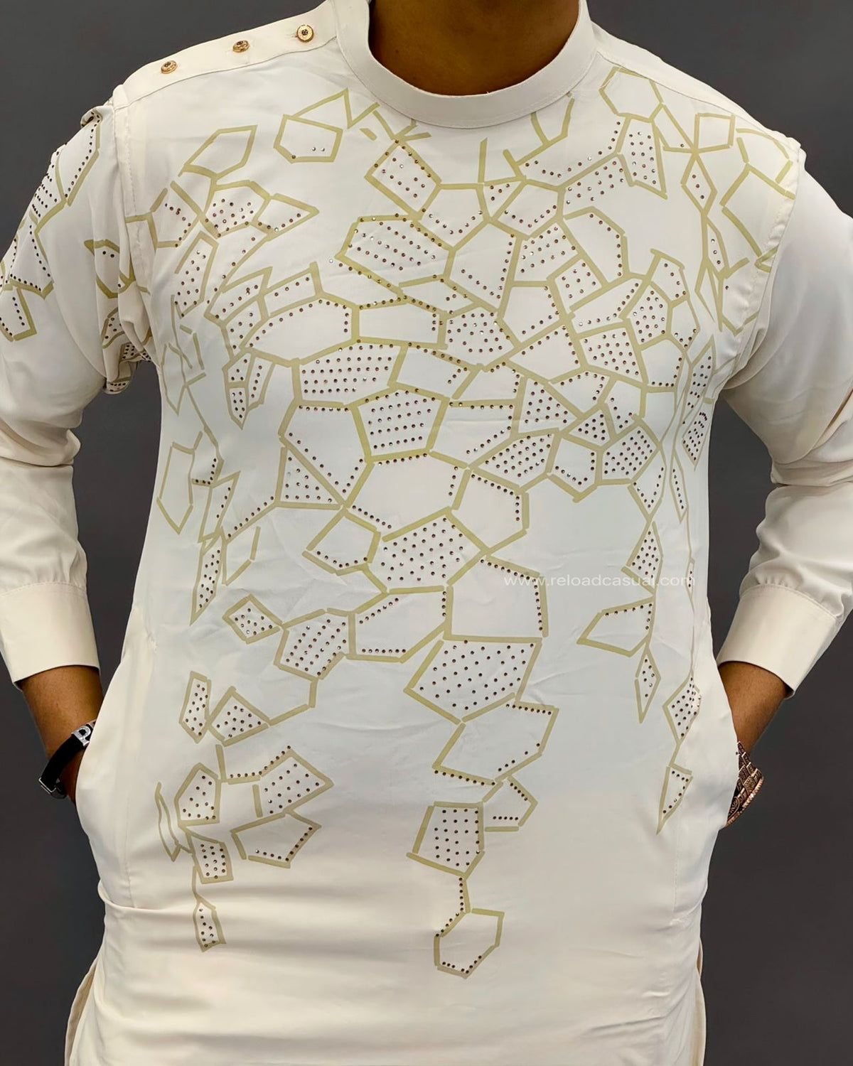 Geometric Print modern Textured kurta Combo