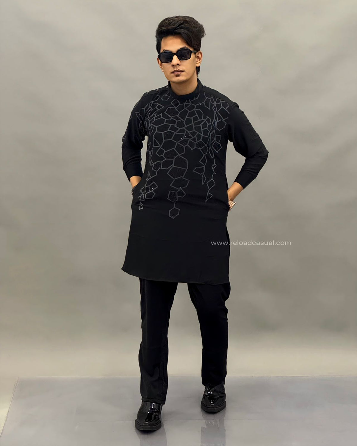 Geometric Print modern Textured kurta Combo