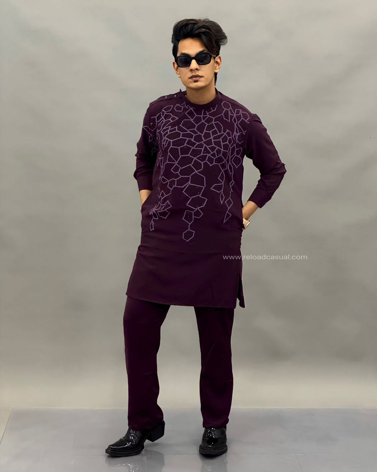 Geometric Print modern Textured kurta Combo